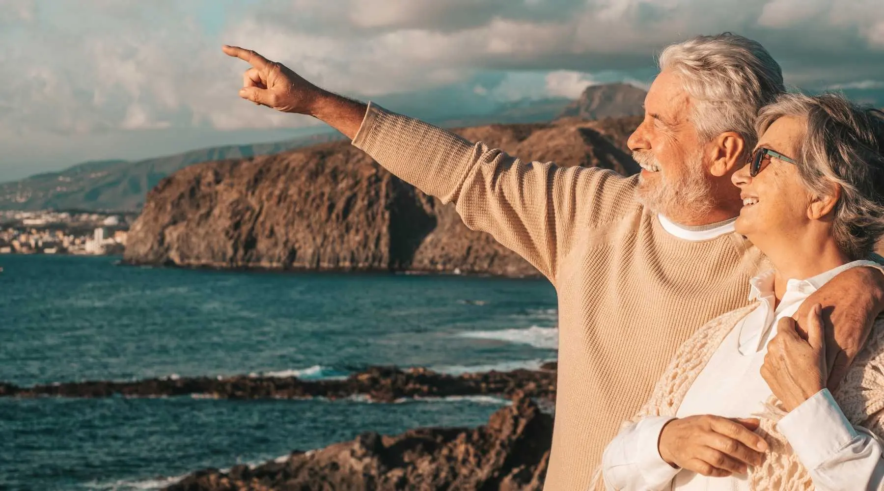 An older couple on holiday