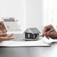 Calculator and home insurance paper