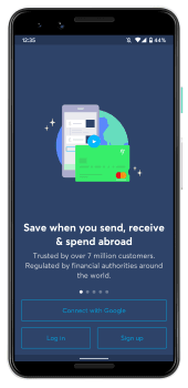 Screenshot of TransferWise's app