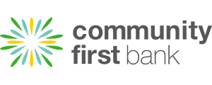 Community First Bank logo